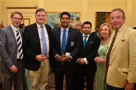 David Morris M.P, David Campbell Bannerman M.E.P, Kumar Sangakkara, H.E. Dr.Chris Nonis, Charlotte Milligan, David Goodson-Wickes