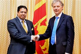  H.E. Dr. Chris Nonis , High Commissioner for Sri Lanka to the UK with Mr. Keith Williams, Chief Executive Officer of British Airways, at the Sri Lanka High Commission.