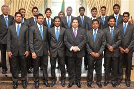 Sri Lanka Cricket Team with Dr. Chris Nonis
